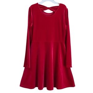 Children’s Place Red Velour Dress-Sz 14 Girls
